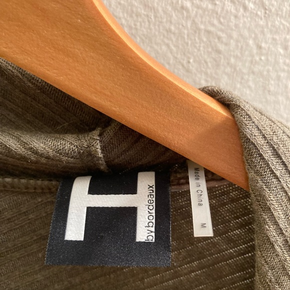 Long Green Ribbed Cardigan - Picture 4 of 5